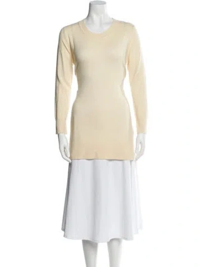 Pre-owned Sandro Wool Crew Neck Sweater In Neutral