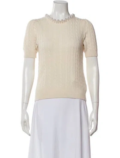 Pre-owned Sandro Wool Crew Neck Sweater In Neutral