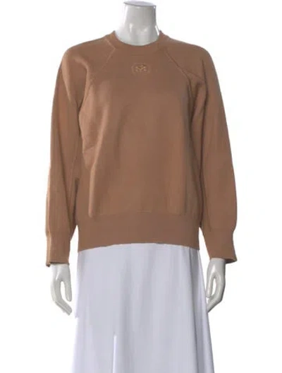 Pre-owned Sandro Wool Crew Neck Sweater In Neutral