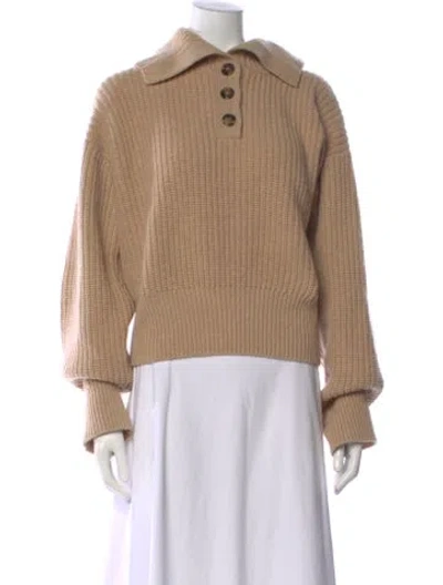 Pre-owned Sandro Wool Crew Neck Sweater In Neutral