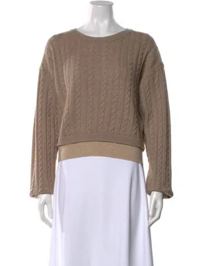 Pre-owned Sandro Wool Crew Neck Sweater In Neutral