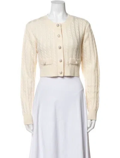 Pre-owned Sandro Wool Crew Neck Sweater In Neutral