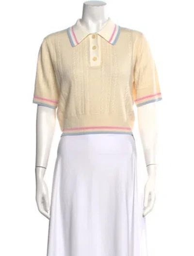 Pre-owned Sandro Wool Crew Neck Sweater In Neutral