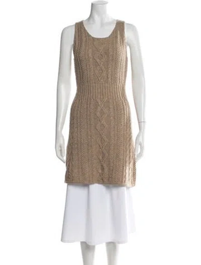 Pre-owned Sandro Wool Crew Neck Sweater In Neutrals