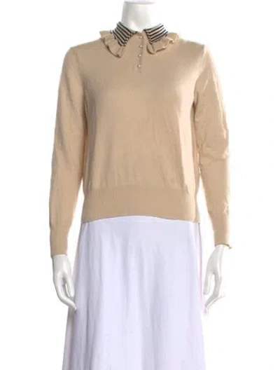 Pre-owned Sandro Wool Crew Neck Sweater In Neutrals