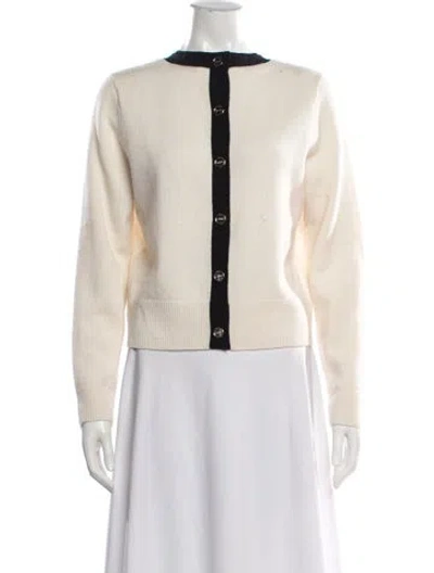 Pre-owned Sandro Wool Crew Neck Sweater In Neutrals