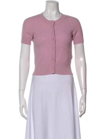 Pre-owned Sandro Wool Crew Neck Sweater In Pink