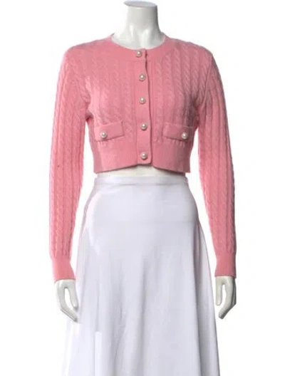 Pre-owned Sandro Wool Crew Neck Sweater In Pink