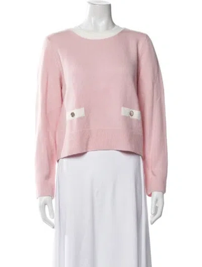 Pre-owned Sandro Wool Crew Neck Sweater In Pink