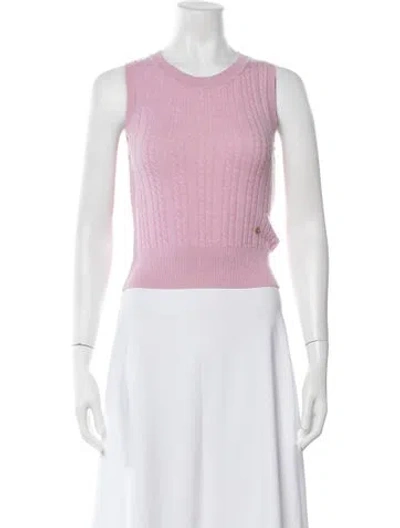 Pre-owned Sandro Wool Crew Neck Sweater In Pink