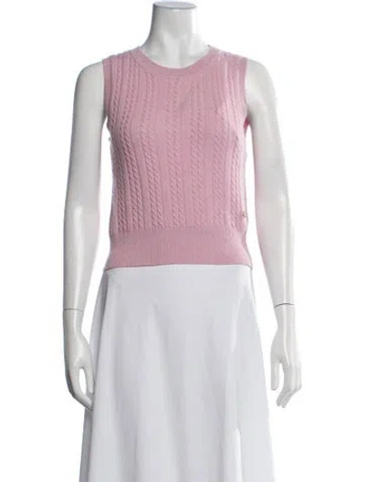 Pre-owned Sandro Wool Crew Neck Sweater In Pink