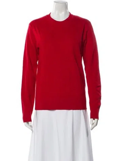 Pre-owned Sandro Wool Crew Neck Sweater In Red