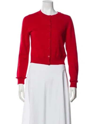 Pre-owned Sandro Wool Crew Neck Sweater In Red