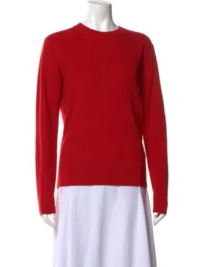 Pre-owned Sandro Wool Crew Neck Sweater In Red