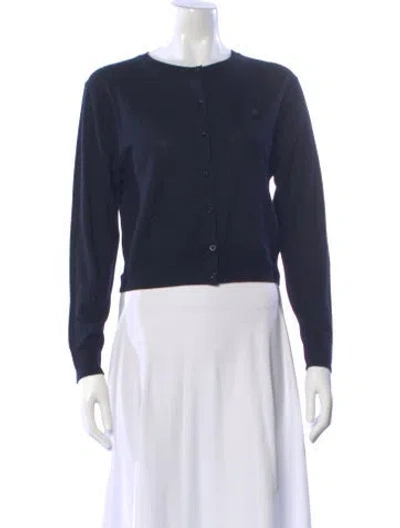 Pre-owned Sandro Wool Crew Neck Sweater W/ Tags In Blue