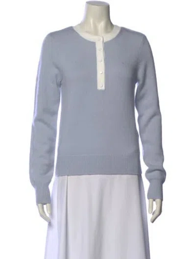 Pre-owned Sandro Wool Crew Neck Sweater W/ Tags In Blue