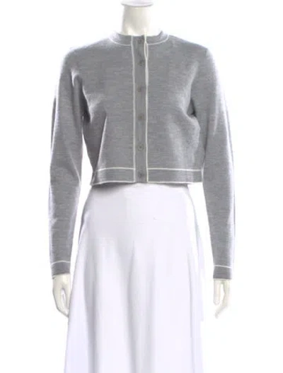 Pre-owned Sandro Wool Crew Neck Sweater W/ Tags In Gray