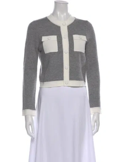 Pre-owned Sandro Wool Crew Neck Sweater W/ Tags In Gray