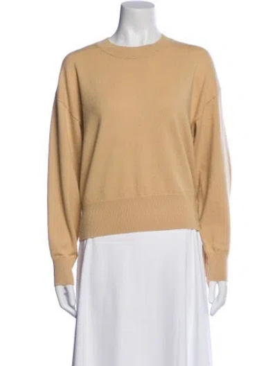 Pre-owned Sandro Wool Crew Neck Sweater In Yellow