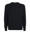 Sandro Wool Crew-neck Sweatshirt In Blue
