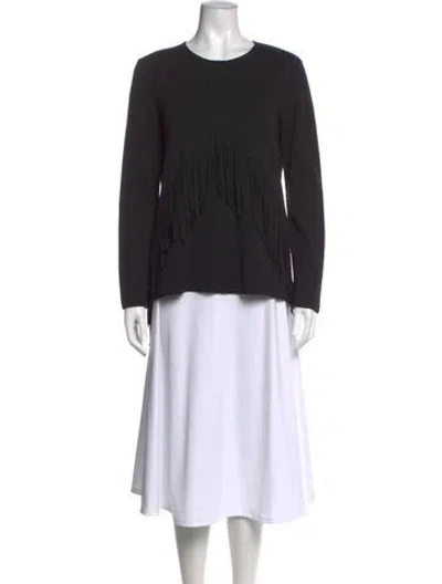Pre-owned Sandro Wool Crew Neck Top In Black