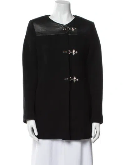 Pre-owned Sandro Wool Evening Jacket In Blue