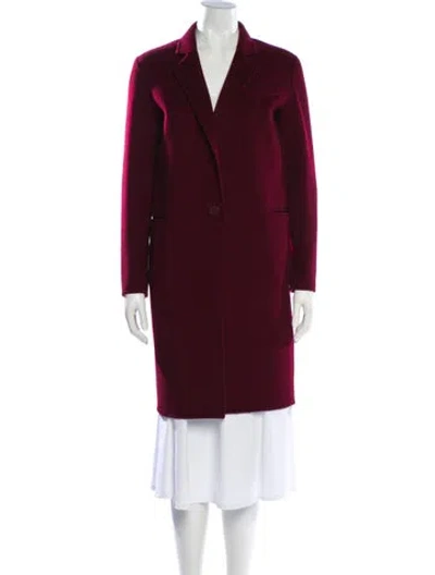 Pre-owned Sandro Wool Evening Jacket In Burgundy