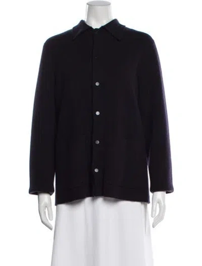Pre-owned Sandro Wool Evening Jacket In Purple