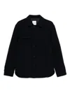 Sandro Wool Flap-pocket Jacket In Black