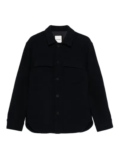 Sandro Wool Flap-pocket Jacket In Black