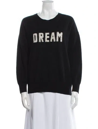 Pre-owned Sandro Wool Graphic Print Sweater In Blue