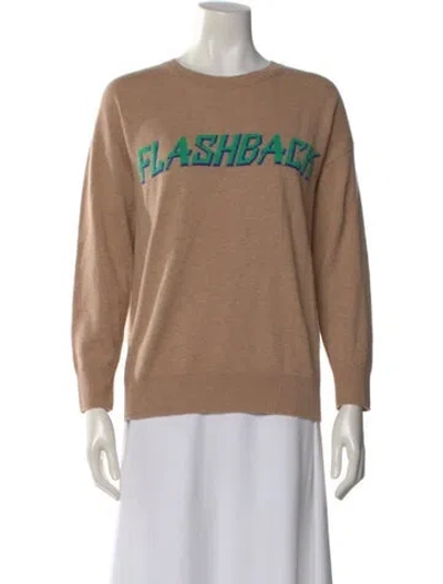 Pre-owned Sandro Wool Graphic Print Sweater In Neutral