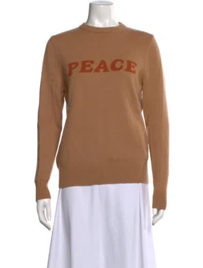 Pre-owned Sandro Wool Graphic Print Sweater In Neutral