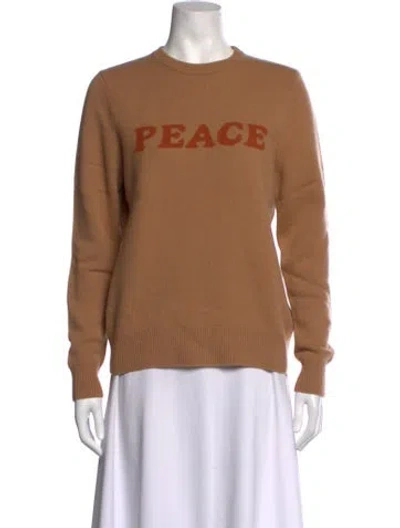 Pre-owned Sandro Wool Graphic Print Sweater In Neutrals