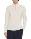 Sandro Wool Half Zip Sweater In White