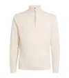 Sandro Wool Half-zip Sweater In Neutral