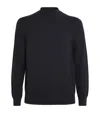 Sandro Wool High Neck Sweater In Black