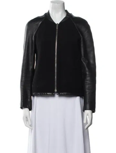 Pre-owned Sandro Wool Jacket In Black