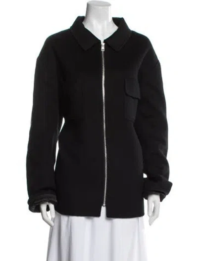 Pre-owned Sandro Wool Jacket In Black