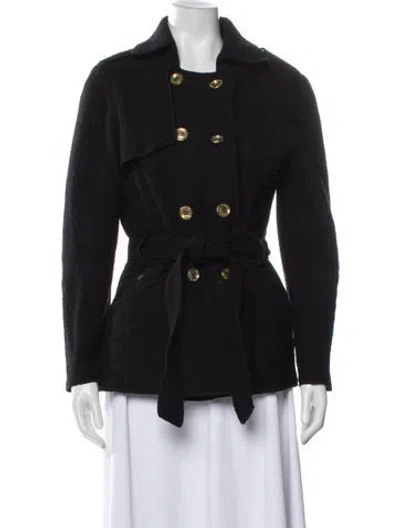 Pre-owned Sandro Wool Jacket In Black