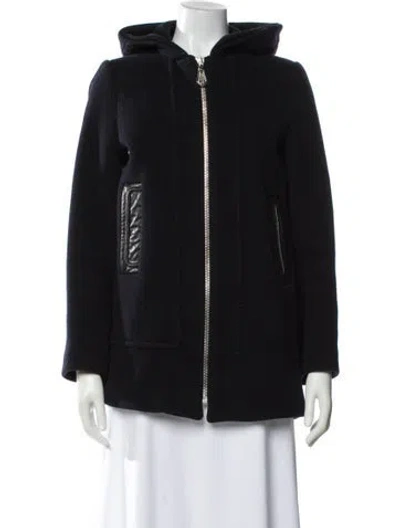 Pre-owned Sandro Wool Jacket In Black