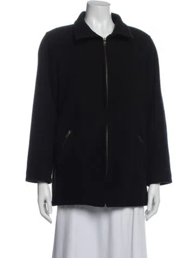 Pre-owned Sandro Wool Jacket In Black