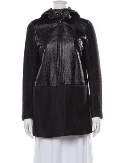 Pre-owned Sandro Wool Jacket In Black