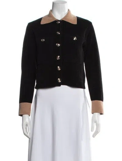 Pre-owned Sandro Wool Jacket In Black