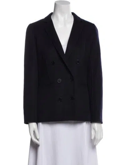 Pre-owned Sandro Wool Jacket In Blue