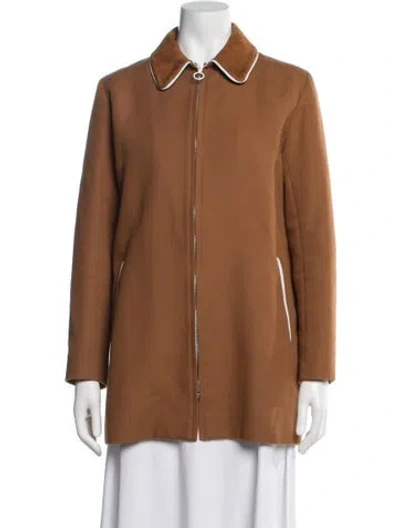 Pre-owned Sandro Wool Jacket In Brown