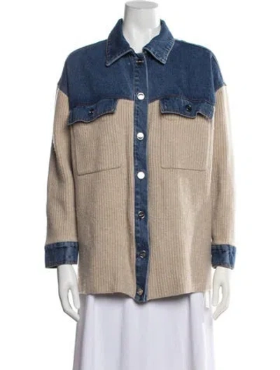 Pre-owned Sandro Wool Jacket In Neutrals