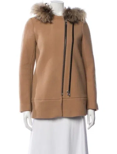 Pre-owned Sandro Wool Jacket In Neutrals