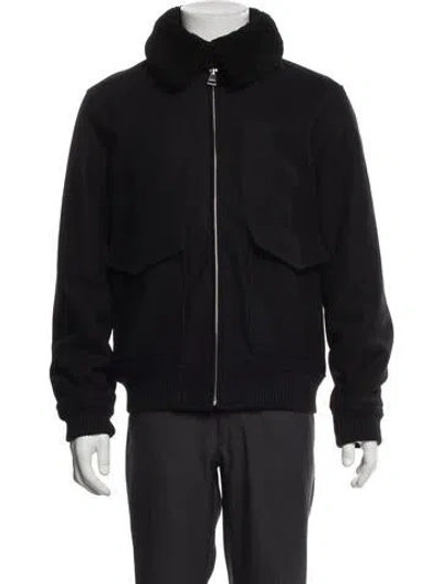 Pre-owned Sandro Wool Jacket W/ Tags In Blue