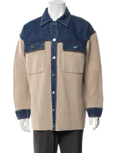 Pre-owned Sandro Wool Jacket W/ Tags In Neutrals